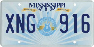 MS license plate XNG916