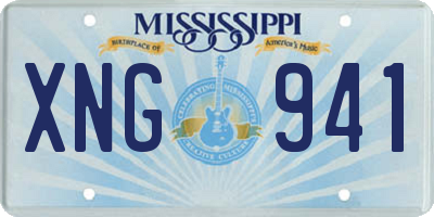 MS license plate XNG941