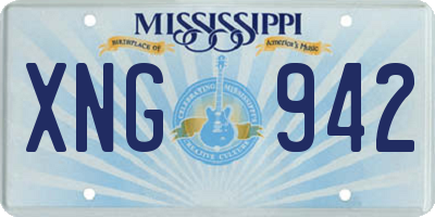MS license plate XNG942