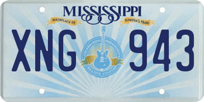 MS license plate XNG943