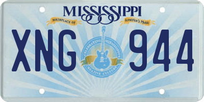 MS license plate XNG944