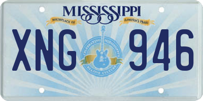 MS license plate XNG946