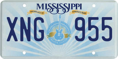 MS license plate XNG955