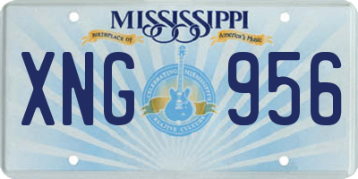 MS license plate XNG956