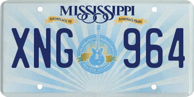 MS license plate XNG964