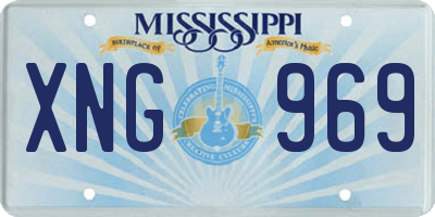 MS license plate XNG969