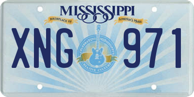 MS license plate XNG971