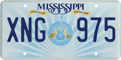 MS license plate XNG975
