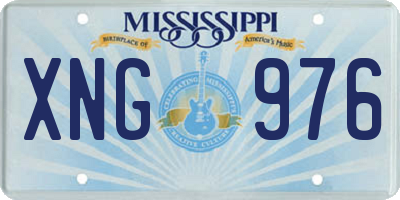 MS license plate XNG976