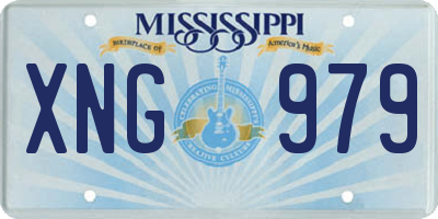 MS license plate XNG979