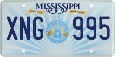 MS license plate XNG995