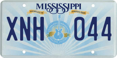 MS license plate XNH044