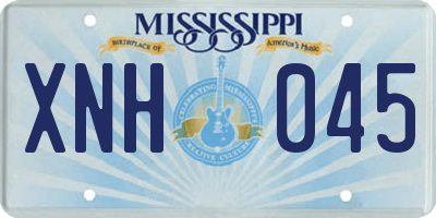 MS license plate XNH045