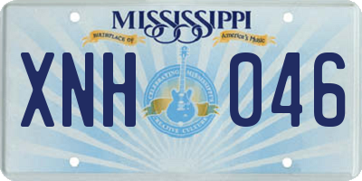 MS license plate XNH046