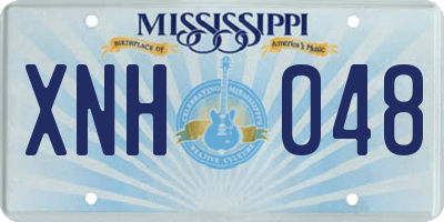 MS license plate XNH048