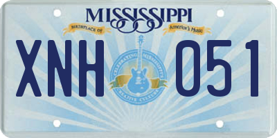 MS license plate XNH051