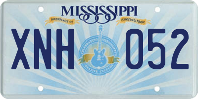 MS license plate XNH052