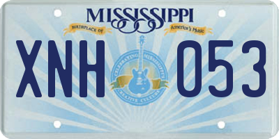 MS license plate XNH053