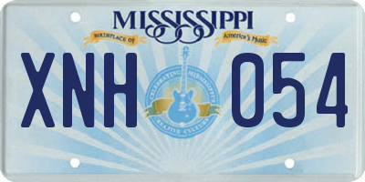 MS license plate XNH054