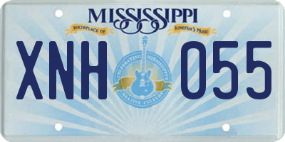 MS license plate XNH055