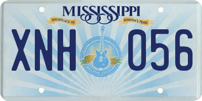 MS license plate XNH056