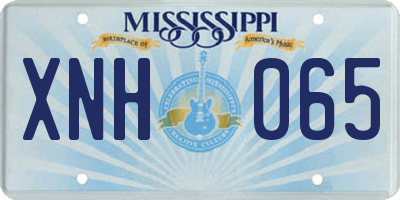 MS license plate XNH065