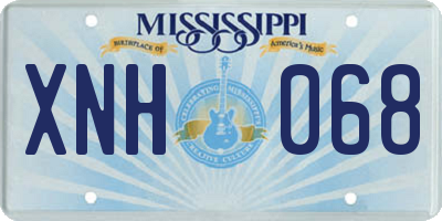 MS license plate XNH068