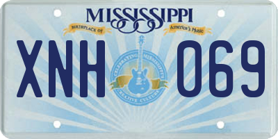 MS license plate XNH069