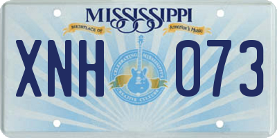 MS license plate XNH073