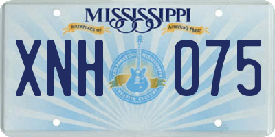 MS license plate XNH075