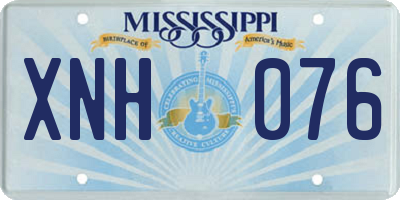 MS license plate XNH076