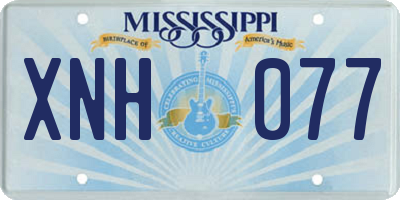 MS license plate XNH077