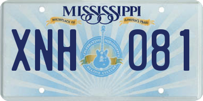 MS license plate XNH081