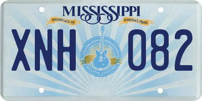 MS license plate XNH082
