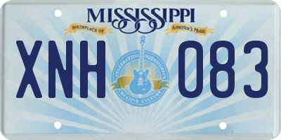 MS license plate XNH083