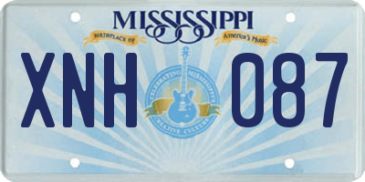 MS license plate XNH087
