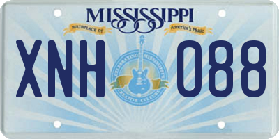 MS license plate XNH088