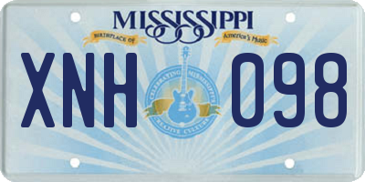 MS license plate XNH098