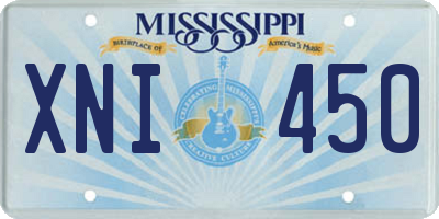 MS license plate XNI450
