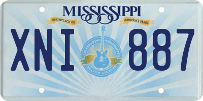 MS license plate XNI887