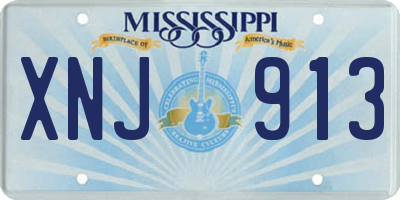 MS license plate XNJ913