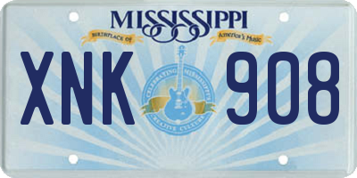 MS license plate XNK908
