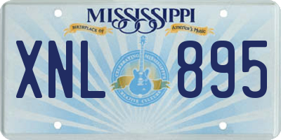 MS license plate XNL895