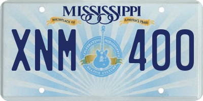 MS license plate XNM400