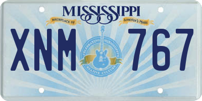 MS license plate XNM767