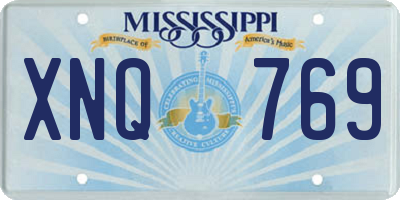 MS license plate XNQ769