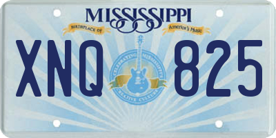 MS license plate XNQ825