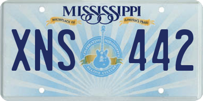 MS license plate XNS442