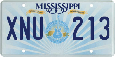 MS license plate XNU213