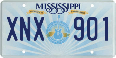 MS license plate XNX901